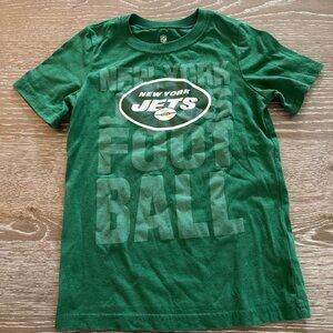 Boys NFL Team Apparel green NY Jets t-shirt tee shirt top size 6